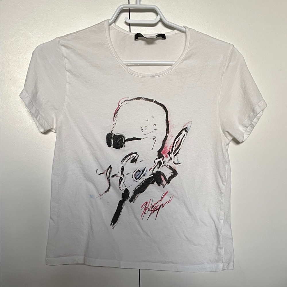 Karl Lagerfeld White Baby Tee